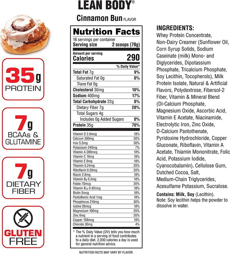 Labrada Labrada Nutrition Lean Body Hi-Protein Meal Replacement Shake with 35g Protein