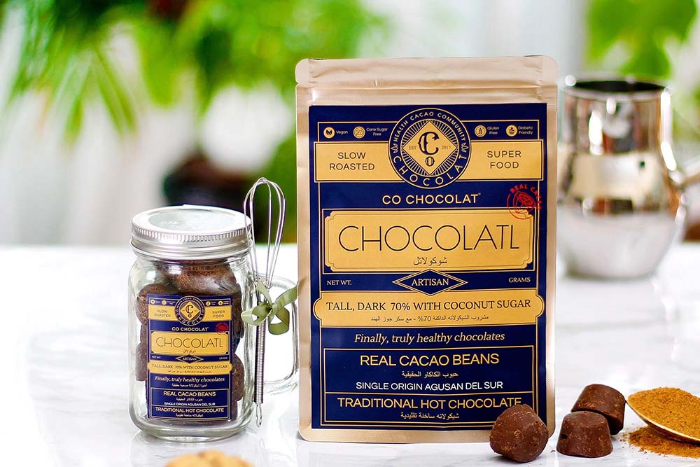 Co Chocolat Tall, Dark 70% with Coconut Sugar Hot Chocolate - Vegan, Refined Sugar-Free, Gluten-Free, Nut-Free