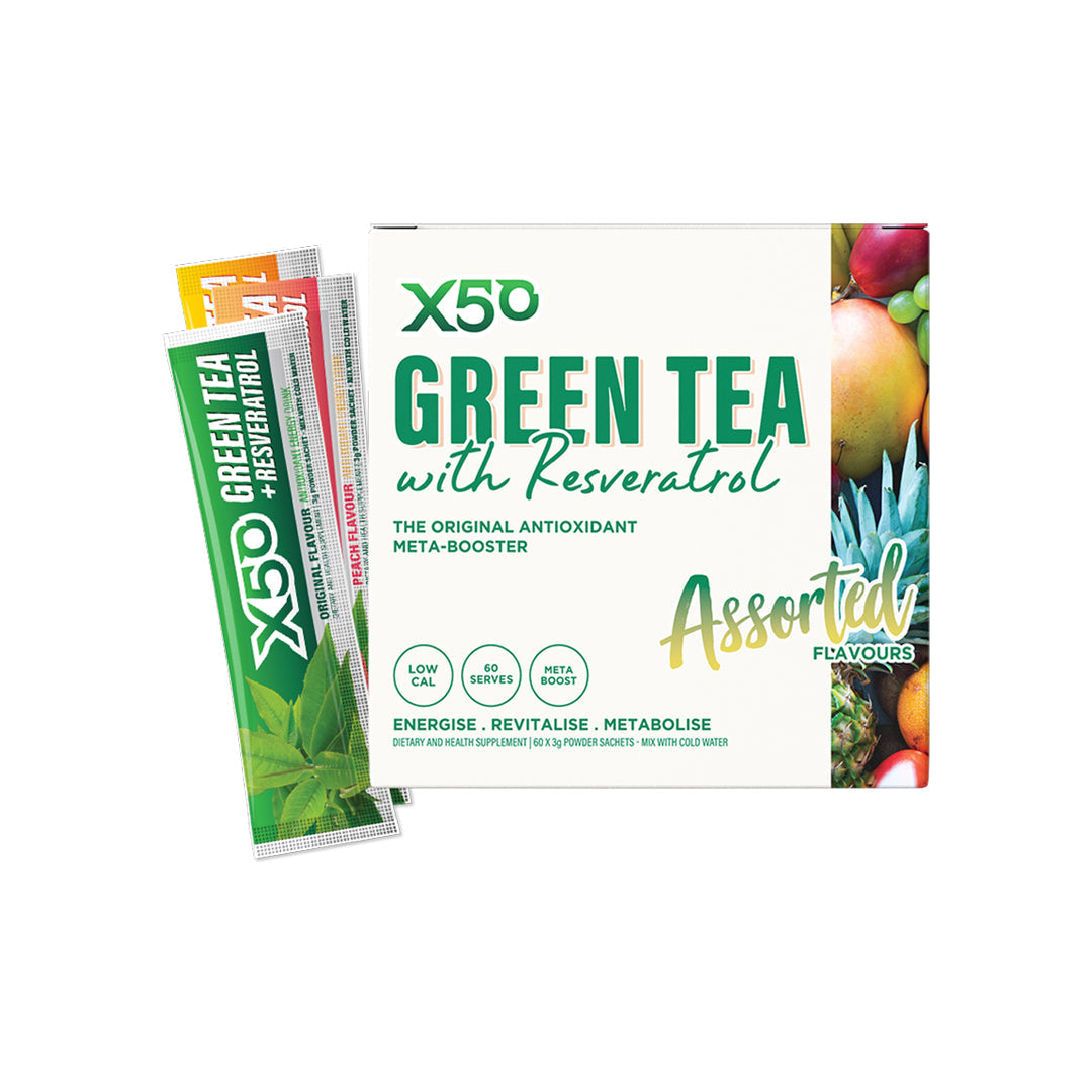 X50 Lifestyle Green Tea X50 + Resveratrol 60's Assorted