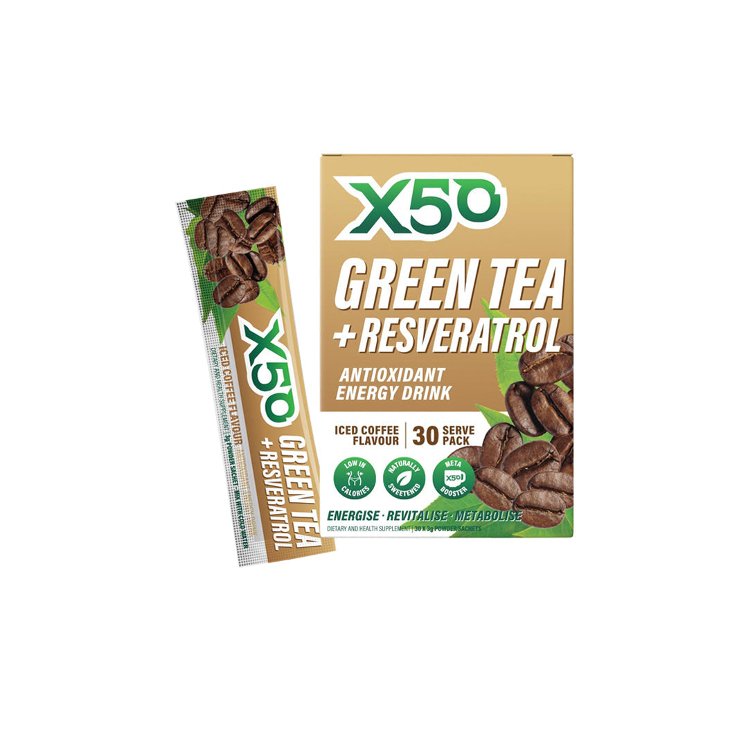 X50 Lifestyle Green Tea X50 + Resveratrol 30's Iced Coffee