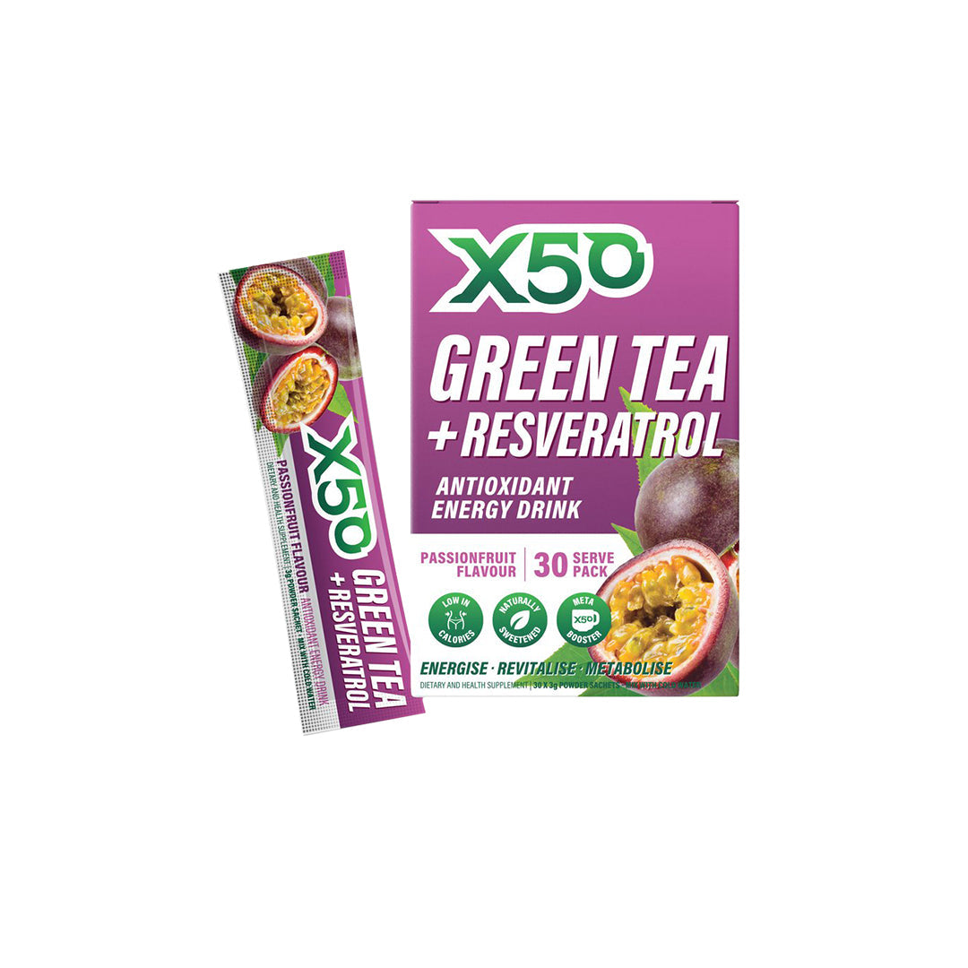 X50 Lifestyle Green Tea X50 + Resveratrol 30's Passionfruit