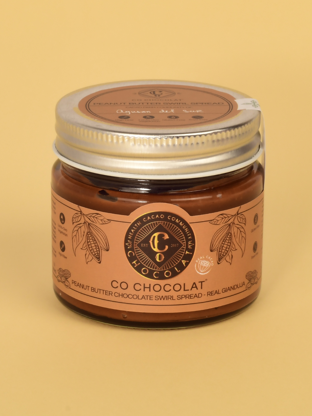Co Chocolat Peanut Butter Chocolate Swirl Gianduja Spread 150g